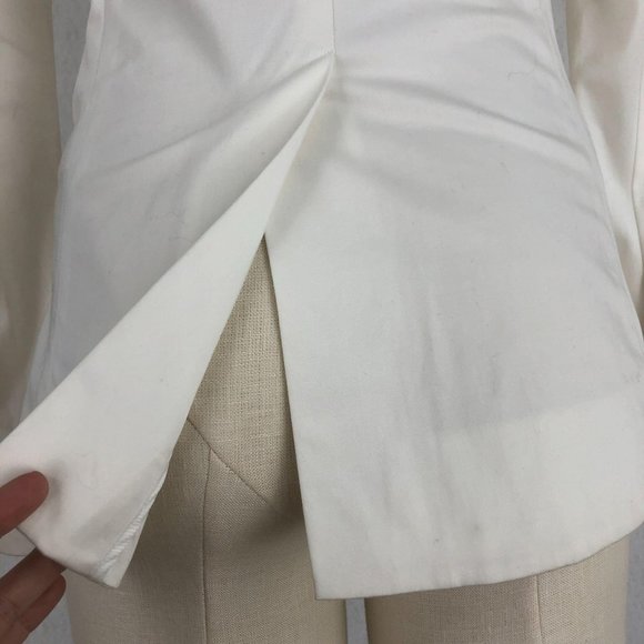 Elizabeth & James White Button Blazer Jacket Sz 2 - Picture 6 of 11
